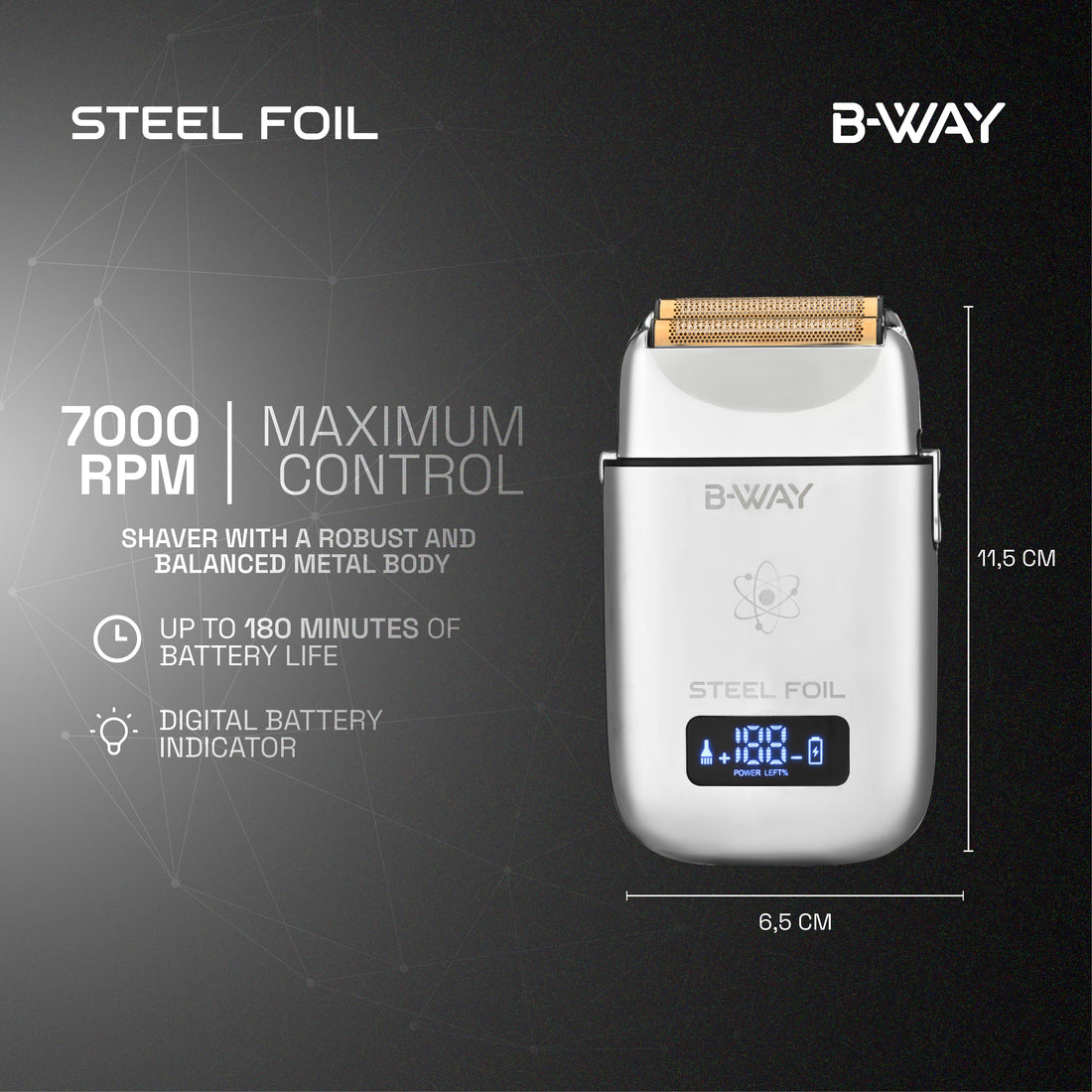 Steel foil shaver - B-WAY